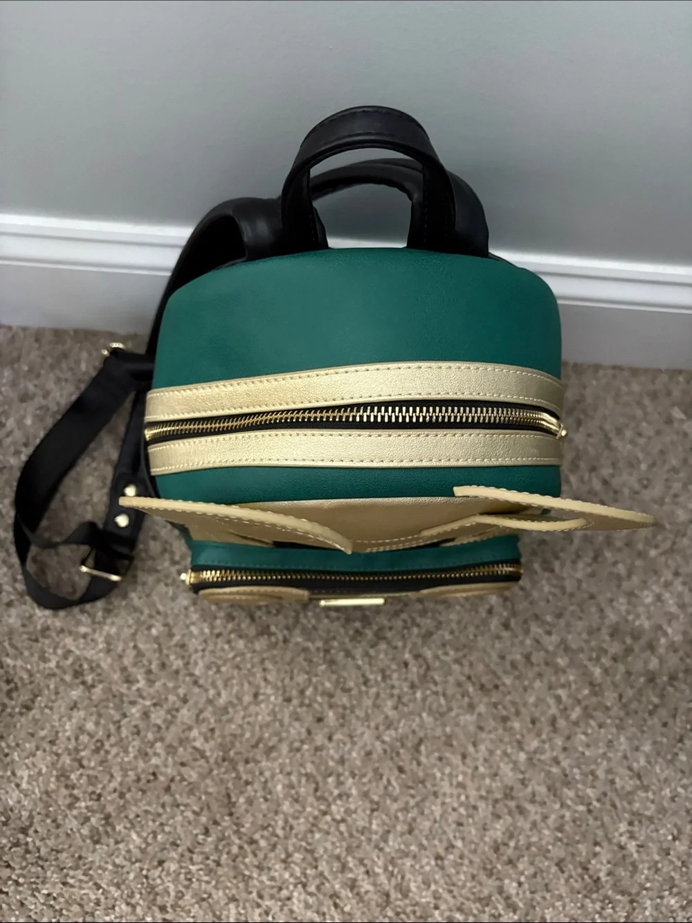 Loungefly Marvel Loki Mini Backpack in Gold, Green & Black